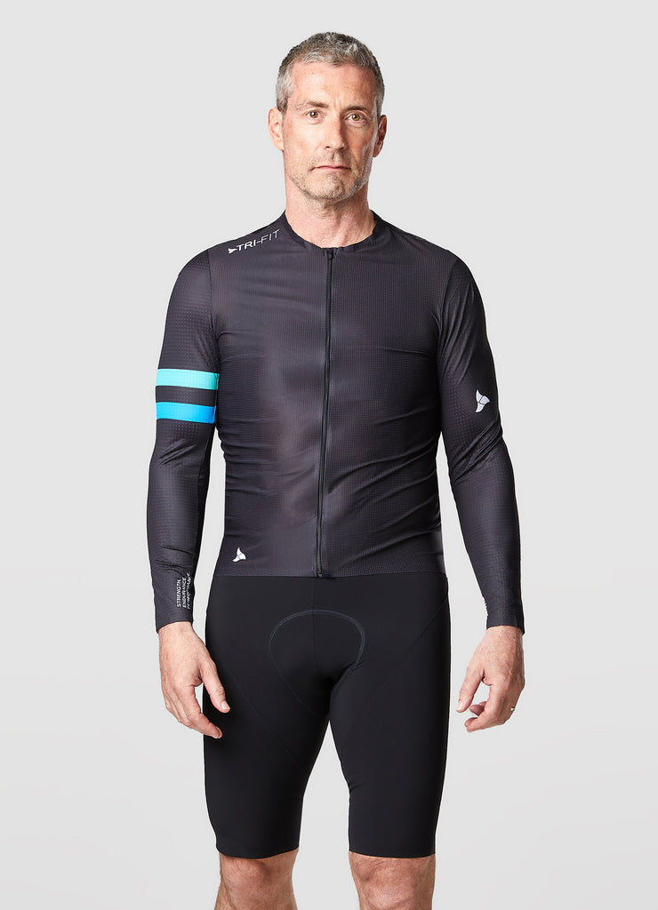 TRI-FIT SYKL PRO BLACK EDITION Long Sleeve Men's Cycling Jersey, available now