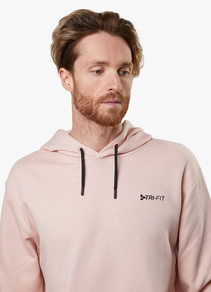 Man wearing TRI-FIT Casualwear dusty pink hoodie