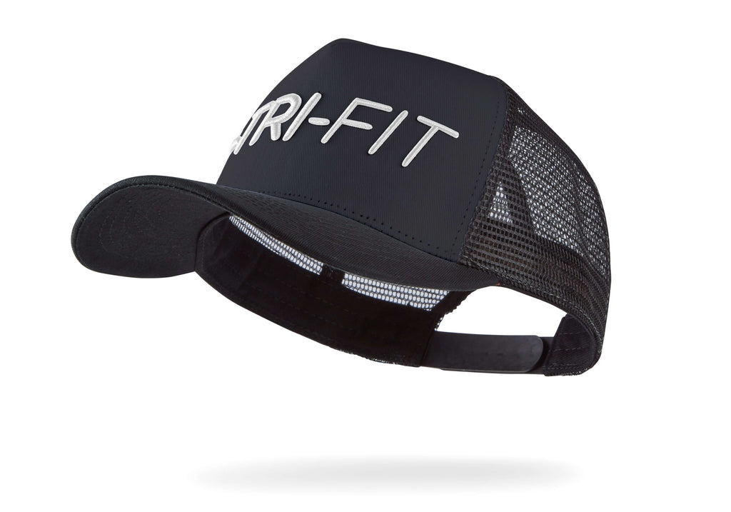 TRI-FIT Performance Black Trucker Cap, available online now